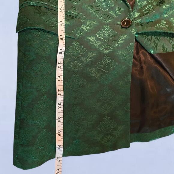 Sandro Floral Jacquard Jacket In Chlorophylle - Size 4 - Picture 10 of 11